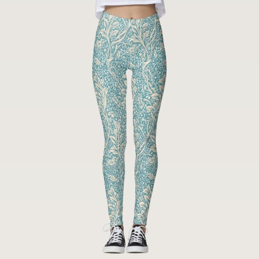 William Morris Arcadia Floral Pattern Classic Leggings (Vorderseite)