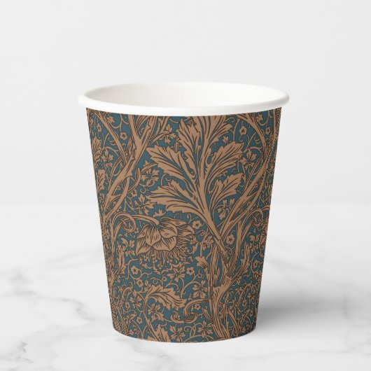 William Morris Arcadia Floral Pattern Classic Pappbecher (Vorderseite)