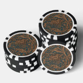 William Morris Arcadia Floral Pattern Classic Pokerchips (Stapel)