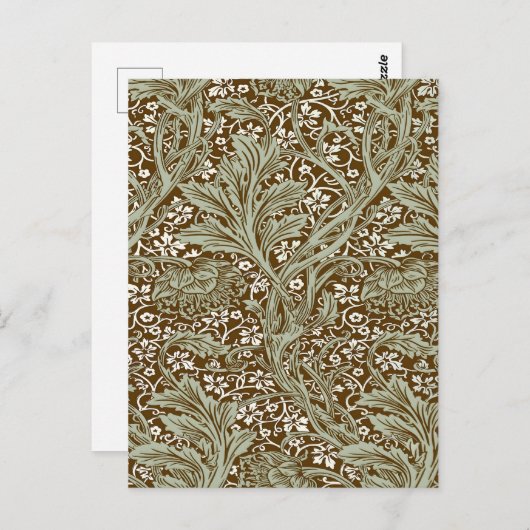 William Morris Arcadia Floral Pattern Classic Postkarte (Vorne/Hinten)