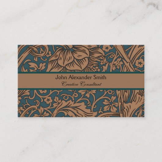 William Morris Arcadia Floral Pattern Classic Visitenkarte (Vorderseite)
