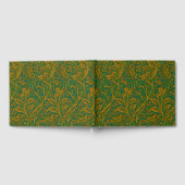 William Morris Arcadia Floral Pattern Green Golden Gästebuch (Voll)