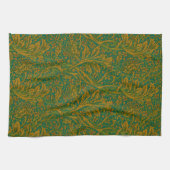 William Morris Arcadia Floral Pattern Green Golden Geschirrtuch (Horizontal)