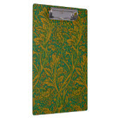 William Morris Arcadia Floral Pattern Green Golden Klemmbrett (Rechts)