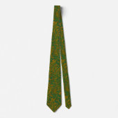 William Morris Arcadia Floral Pattern Green Golden Krawatte (Vorderseite)