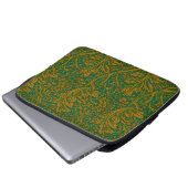 William Morris Arcadia Floral Pattern Green Golden Laptopschutzhülle (Vorne Knopf)