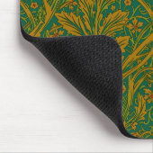 William Morris Arcadia Floral Pattern Green Golden Mousepad (Ecke)