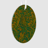 William Morris Arcadia Floral Pattern Green Golden Ornament (Vorderseite)