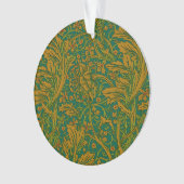 William Morris Arcadia Floral Pattern Green Golden Ornament (Vorderseite)