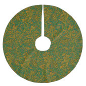 William Morris Arcadia Floral Pattern Green Golden Polyester Weihnachtsbaumdecke (Vorderseite)