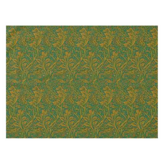 William Morris Arcadia Floral Pattern Green Golden Tischdecke (Vorderseite (Horizontal))