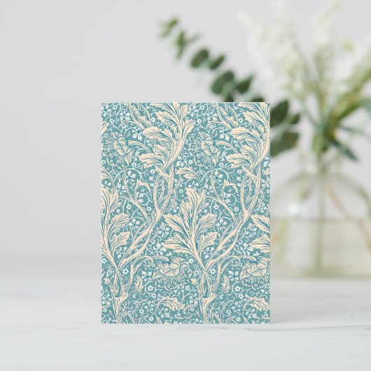 William Morris Arcadia Floral Pattern Postkarte (Stehend Vorderseite)