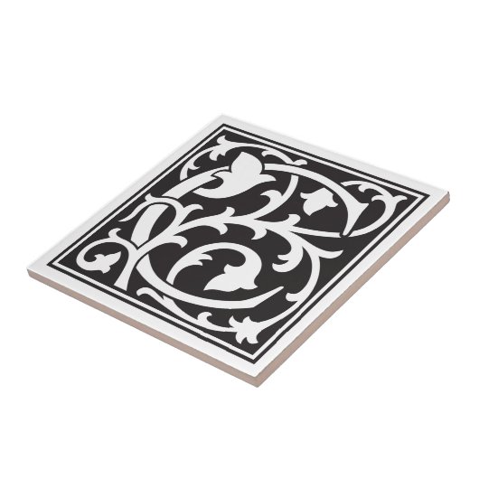 William Morris Art Anfangsbuchstabe C Fliese (Seite)