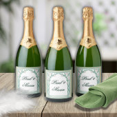 William Morris Art Deco Schaumweinetikett