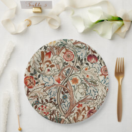William Morris Art Design Blumenpapier-Teller Pappteller