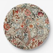 William Morris Art Design Blumenpapier-Teller Pappteller (Vorderseite)