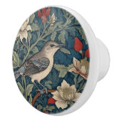 William Morris Art Lockingbird Bird Blüte Keramikknauf (Rechts)