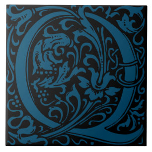 William Morris Art Nouveau Alphabet-Blatt Buchstab Fliese