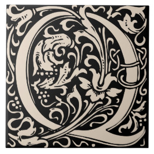 William Morris Art Nouveau Alphabet Blatt Buchstab Fliese