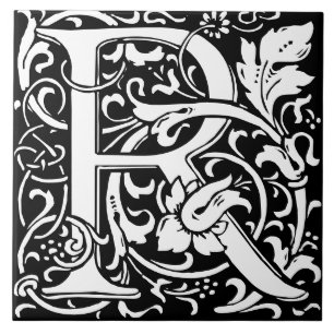 William Morris Art Nouveau Alphabet Blatt Buchstab Fliese