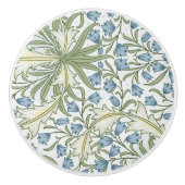 William Morris - Art Nouveau Blue Bellflowers Keramikknauf (Vorderseite)