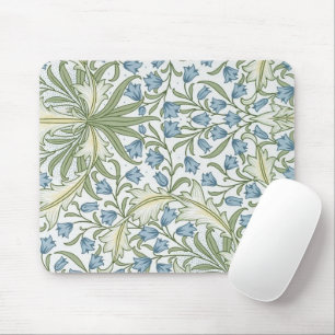 William Morris - Art Nouveau Blue Bellflowers Mousepad