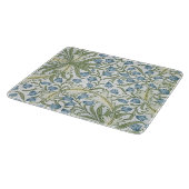 William Morris - Art Nouveau Blue Bellflowers Schneidebrett (Ecke)