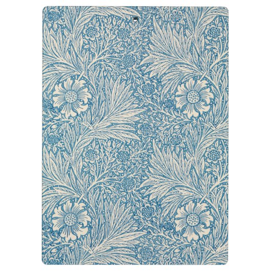William Morris, Art Nouveau Blue Marigold Monogram Klemmbrett (Rückseite)