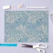 William Morris - Art Nouveau Blue Marigold Seidenpapier (Handwerk)