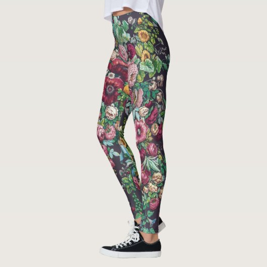 William Morris Art Nouveau Calico Chintz Pattern Leggings (Links)