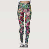 William Morris Art Nouveau Calico Chintz Pattern Leggings (Vorderseite)