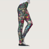 William Morris Art Nouveau Calico Chintz Pattern Leggings (Rechts)