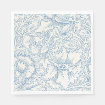 William Morris, Art Nouveau Eleganter blauer Akant