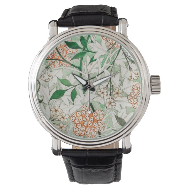 William Morris Art Nouveau Floral Watch Armbanduhr (Vorderseite)