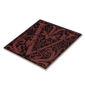 William Morris Art Nouveau Florales Initialbuchsta Fliese (Seite)