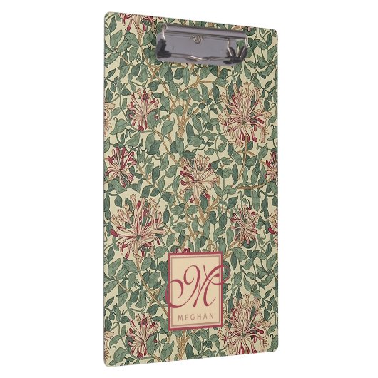 William Morris - Art Nouveau Honeysuckle & Blätter Klemmbrett (Rechts)