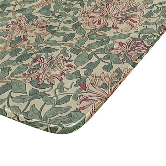 William Morris - Art Nouveau Honeysuckle & Blätter Schneidebrett (Ecke)
