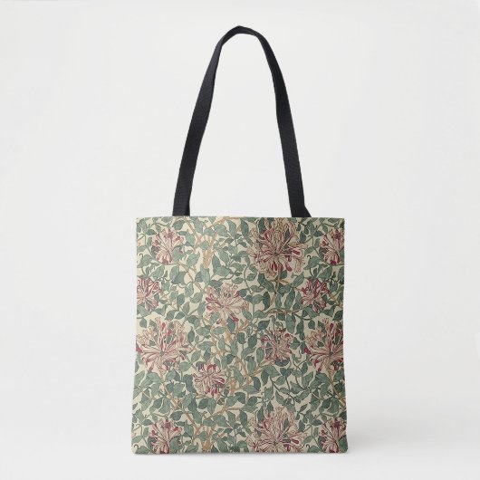 William Morris - Art Nouveau Honeysuckle & Blätter Tasche (Vorderseite)