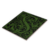 William Morris Art Nouveau Initial Vines Letter S Fliese (Seite)