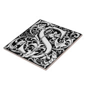 William Morris Art Nouveau Initial Vines Letter S Fliese (Seite)