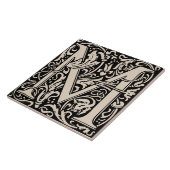 William Morris Art Nouveau Mit Monogramm Buchstabe Fliese (Seite)