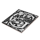 William Morris Art Nouveau Mit Monogramm Letter G Fliese (Seite)