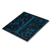 William Morris Art Nouveau Mit Monogramm Letter I Fliese (Seite)