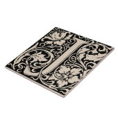 William Morris Art Nouveau Mit Monogramm Letter J Fliese (Seite)