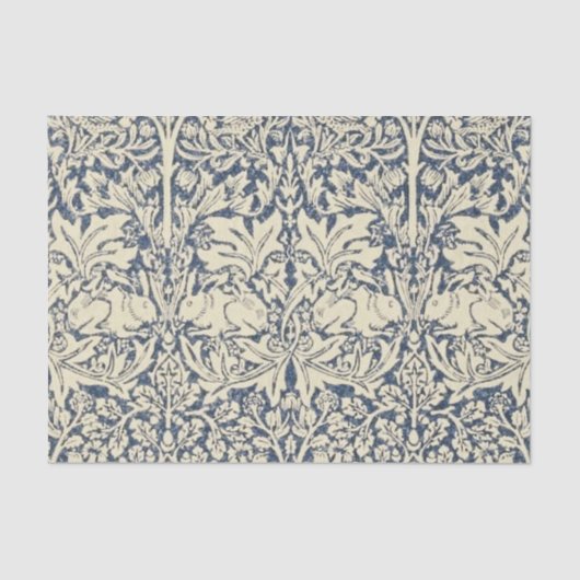 William Morris, Art Nouveau, Muster, grau, Natur, Seidenpapier (Vorderseite)