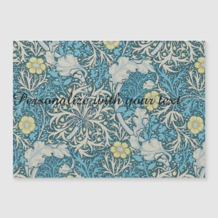 William Morris, Art Nouveau-Muster, Seetang, blau, Magnetkarte