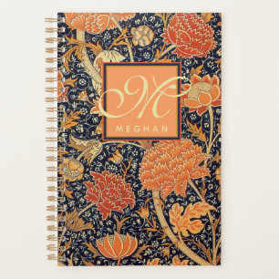 William Morris - Art Nouveau Orange & Blue Floral Planer