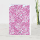 William Morris - Art Nouveau Pink Marigold Card Karte (Rückseite)