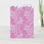 William Morris - Art Nouveau Pink Marigold Card Karte (Vorderseite)