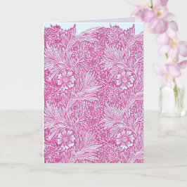 William Morris - Art Nouveau Pink Marigold Card Karte